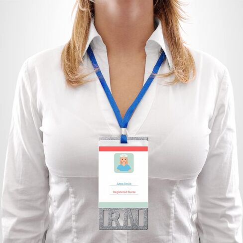 ZBRO الممرضات العملية المرخصة LPN بريق شارة الأصدقاء الأحمر العمودي شارة حامل شارة معرف للممرضة الثقيلة مقاومة للانسكاب ومقاومة المسيل للدموع in Kuwait