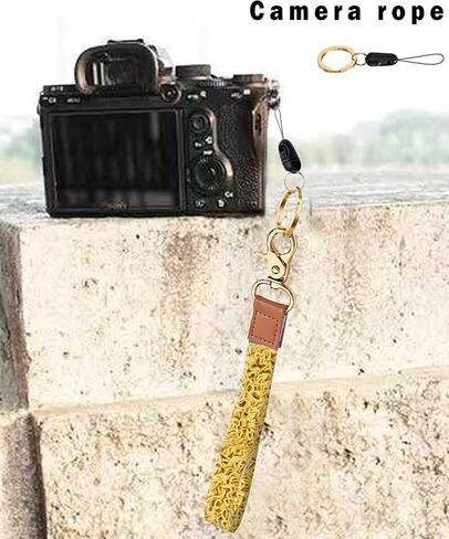 JHJLIB Wrist Lanyard Keychain for Women Girl,Cool Animal Textured Durable PU Leather Hand Wristlet Strap for Key,Car Keys ID Badge Wallet Card Holder Gift - Brown Cowhide in Saudi Arabia