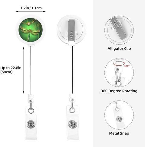 Zelamiee Tribal Ethnic Tie Dye Spiral Retractable Badge Holders with Name Tag Card Reels 360° Swivel Buckle Hanging Key Chain Doctor Volunteer Student Gift in Kuwait