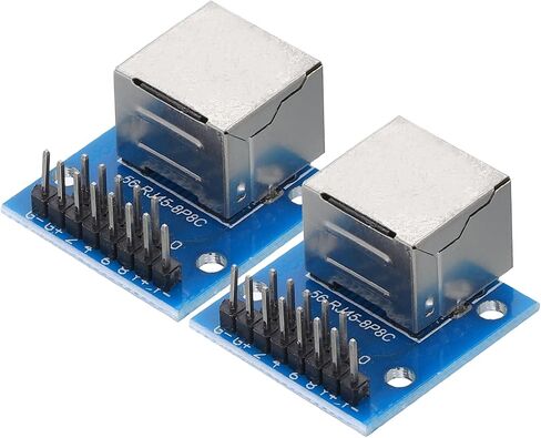 MECCANIXITY RJ45 موصل أفقي محول اختبار مجلس محطة محول المنفذ مع رؤوس الدبوس (حزمة من 2). in Saudi Arabia