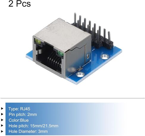 MECCANIXITY RJ45 موصل أفقي محول اختبار مجلس محطة محول المنفذ مع رؤوس الدبوس (حزمة من 2). in Saudi Arabia