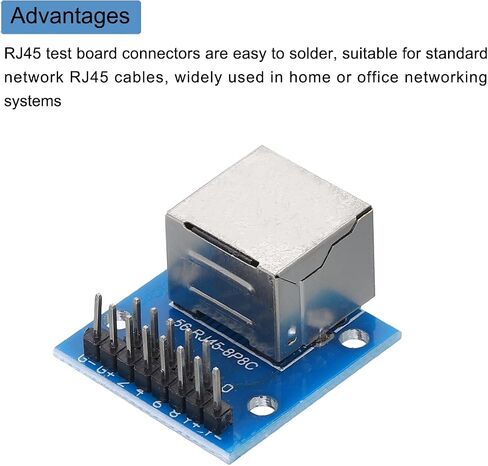 MECCANIXITY RJ45 موصل أفقي محول اختبار مجلس محطة محول المنفذ مع رؤوس الدبوس (حزمة من 2). in Saudi Arabia