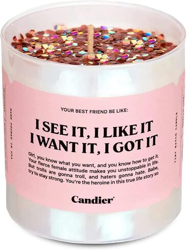 I See It, I Like It Scented Candle, Natural Soy Candle with Orange & Peach Notes, Aromatherapy Candle for Relaxation, Unique Candles Gifts for Women, 60-Hour Burn Time - Candier by Ryan Porter in Saudi Arabia