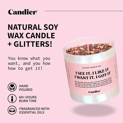 I See It, I Like It Scented Candle, Natural Soy Candle with Orange & Peach Notes, Aromatherapy Candle for Relaxation, Unique Candles Gifts for Women, 60-Hour Burn Time - Candier by Ryan Porter in Saudi Arabia