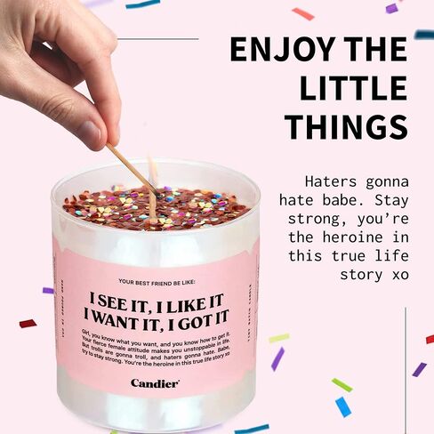 I See It, I Like It Scented Candle, Natural Soy Candle with Orange & Peach Notes, Aromatherapy Candle for Relaxation, Unique Candles Gifts for Women, 60-Hour Burn Time - Candier by Ryan Porter in Saudi Arabia