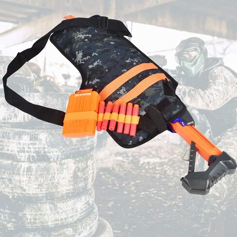حقيبة ظهر للتخزين لبنادق الألعاب، حقيبة كتف بحزام ناسف تكتيكي قابل للتعديل لسلسلة Nerf N-Strike Elite in Kuwait