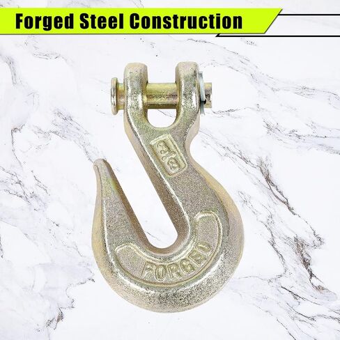Gooeap (4 عبوات) خطافات إمساك 1/2 بوصة درجة 70 Clevis، 12.000 رطل WLL لشاحنة مسطحة من نوع Wrecker لنقل سلسلة سحب المقطورة in Kuwait