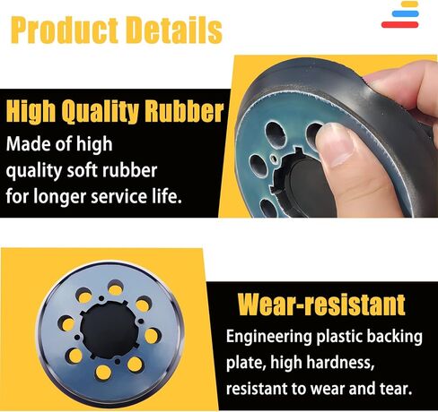 وسادة بديلة بخطاف وحلقة مقاس 5 بوصات و8 فتحات من PEDONY لـ DeWalt DWE6423/6423K، DWE6421/6421K، DCW210B ماكينة سنفرة مدارية عشوائية - 3 عبوات من وسائد الصنفرة لـ DWE64233 وN329079 in Kuwait