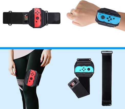 EJGAME ترقية جديدة 2 في 1 لحزام الذراع وحزام الساق متوافق مع Nintendo Switch Sports/Ring Fit Adventure/Just Dance in Kuwait