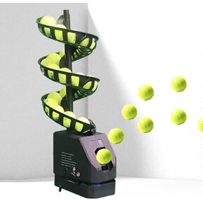 Portable Tennis Serving Machine, Handheld Ball Launcher with Remote Control, 33 Balls Capacity, 48° Adjustable Head, Ideal for All Ages & Skill Levels, Perfect for Solo Training in Saudi Arabia