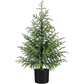 4FT Artificial Topiary Trees for Outdoor Front Porch Décor, Real Touch Norfolk Pine Tree, UV Rated Fake Potted Plants for Indoor and Outdoor Use in Kuwait