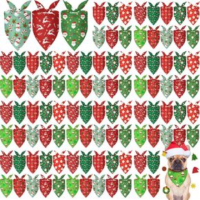 100 قطعة من الربيع الكلب Bandanas blow flower dog bandanas للكلاب الزهور الكلب bandanas ناعمة زهرة المرايل قابلة للتعديل مثلث الكلب bandana لوسط الكلب الكبير الكبير كبير in Kuwait