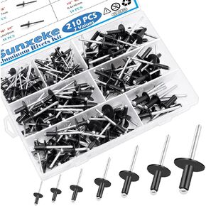 Heavy Duty Riveter Kit,Pop Rivet Gun with Black Pop Rivets Assortment Kit,500PCS 14 Sizes Aluminum Blind Rivets for DIY/Automotive Repairs/Furniture in Saudi Arabia