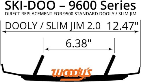 Woody's 9600 Series 6" Slim Jim 2.0 Snowmobile Ski Carbide Runner in Saudi Arabia