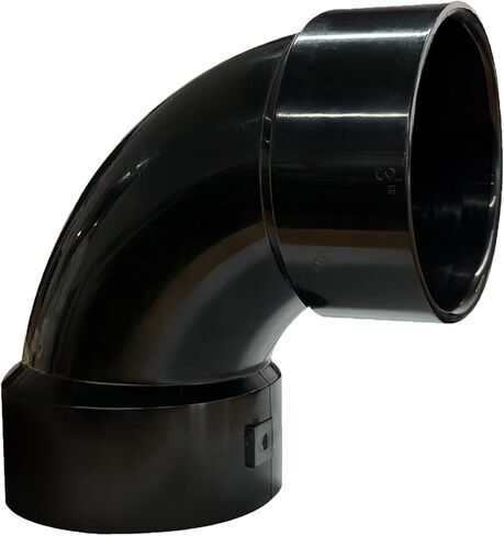Lesso 4 inch 90 Degree Elbow HUBxHUB,Malleable ABS Pipe Fittings For duct reducer connection of drainage system | Connects Drainage System Components Black 1pack in Saudi Arabia
