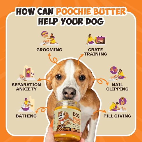 Dilly's 2 Packs All Natural Peanut Butter for Dogs Poochie Butter 12oz in Saudi Arabia