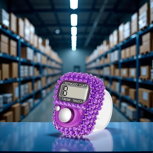 Electronic Finger Tally Counter Clicker Counter,Convenient Portable Digital Display Tally Counter,Resettable Mini Lap Counter for Golf Goods Counting Accessories,Track and Field Lap Counters(Purple) in Saudi Arabia