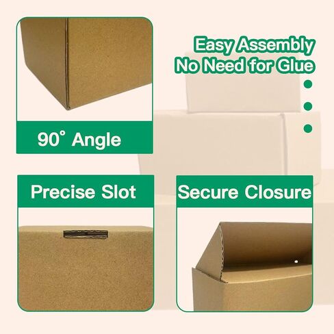 Rongyangtong12x9x4 Inch Shipping Box (pack of 20),Corrugated Mailing Box, Ldeal for Small Business Packaging Mailing in Saudi Arabia