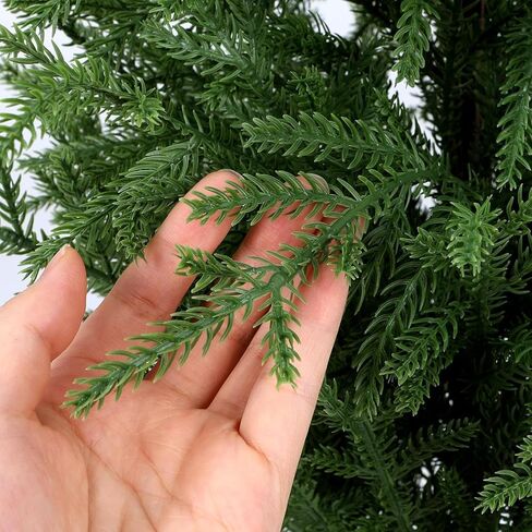 4FT Artificial Topiary Trees for Outdoor Front Porch Décor, Real Touch Norfolk Pine Tree, UV Rated Fake Potted Plants for Indoor and Outdoor Use in Kuwait
