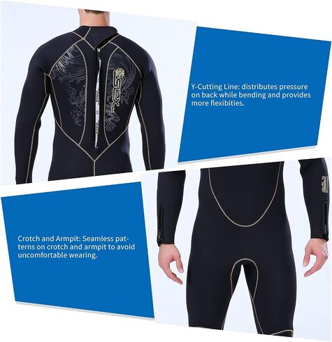 Dziokizo Wetsuit 3/2mm Full Body Long Sleeves Wet Suit for Men Women Swimming Suit for Men Diving Surfing Kayaking Scuba in Kuwait