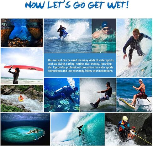 Dziokizo Wetsuit 3/2mm Full Body Long Sleeves Wet Suit for Men Women Swimming Suit for Men Diving Surfing Kayaking Scuba in Kuwait