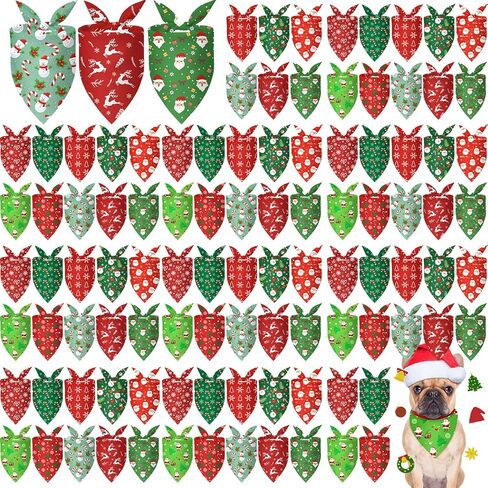 100 قطعة من الربيع الكلب Bandanas blow flower dog bandanas للكلاب الزهور الكلب bandanas ناعمة زهرة المرايل قابلة للتعديل مثلث الكلب bandana لوسط الكلب الكبير الكبير كبير in Kuwait
