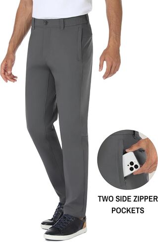 BLUE CHILL Elite Golf Pants for Men, Water Resistant All-Weather Casual Pants, Soft Lightweight, Secure Zip Pockets, Slim Fit in Saudi Arabia
