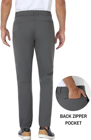 BLUE CHILL Elite Golf Pants for Men, Water Resistant All-Weather Casual Pants, Soft Lightweight, Secure Zip Pockets, Slim Fit in Saudi Arabia
