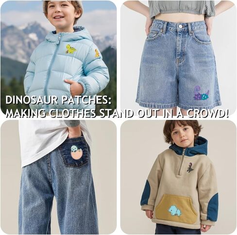 9 PCS Dinosaur Iron على بقع - بقع حديدية مطرزة DIY - بقع ديناصور لطيفة الأطفال على بقع للملابس ， حقائب الظهر ، القبعات (أحجام مختلفة) in Saudi Arabia