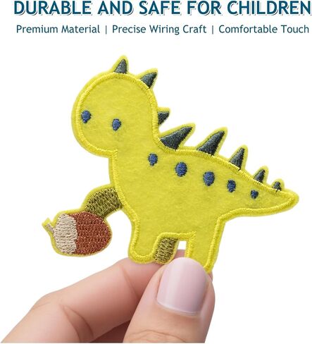 9 PCS Dinosaur Iron على بقع - بقع حديدية مطرزة DIY - بقع ديناصور لطيفة الأطفال على بقع للملابس ， حقائب الظهر ، القبعات (أحجام مختلفة) in Saudi Arabia