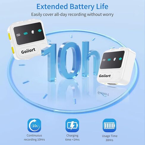 ميكروفون لافالييه اللاسلكي لـ iPhone و iOS و Android مع حالة الشحن ، Mini Mic مع تقليل الضوضاء ، التوصيل والتشغيل لتسجيل الفيديو ، Volgging ، YouTube ، المقابلة والبث المباشر in Kuwait
