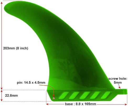 8 "الولايات المتحدة صندوق زعانف مركزية سلامة فليكس لينة استبدال ل Longboard SUP الوقوف التجديف نهر تصفح وايت ووتر airSUP AIR7 in Kuwait