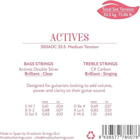KNOBLOCH سلاسل فن الاهتزاز 300ADC - ACTIVES Double Silver CX Carbon متوسط ​​التوتر 33.5 in Saudi Arabia