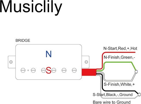 Musiclily Basic Ceramic Covered Guitar Humbucker Pickup Double Coil Pickups Neck Bridge Pickup Set for LP Style Electric Guitar, Chrome in Saudi Arabia