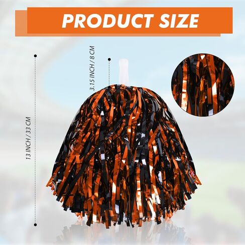 48 Pcs Cheerleading Pom Poms and Hand Clappers Noisemakers Set for Team Spirit Items Sporting Events Football Baseball Cheering Essentials Party Favors Dance（Red and Black in Saudi Arabia