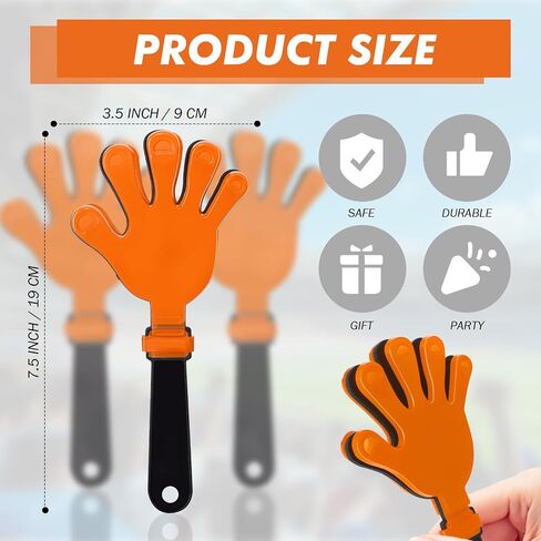 48 Pcs Cheerleading Pom Poms and Hand Clappers Noisemakers Set for Team Spirit Items Sporting Events Football Baseball Cheering Essentials Party Favors Dance（Red and Black in Saudi Arabia