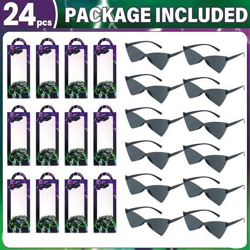 24 Pcs race car party favors 12 PCS Checkered Sunglasses 12PCS White Black Checker Racing Boxes for Racing Party Favors Essentials & Gear Up With Race Car Plastic Glasses in Saudi Arabia