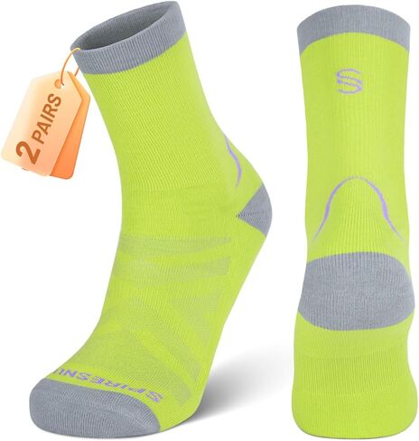 Hiking Socks 2-Pack - Moisture-Wicking & Anti-Blister for Men & Women | Quick-Dry, 3D Arch Support, Odor Control in Kuwait