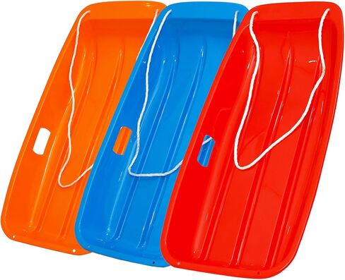 Kids' Snow Sled - Durable Lightweight Design for Winter Fun, Easy-to-Steer Sledge with Comfortable Seat, Perfect for Snowy Adventures in Saudi Arabia