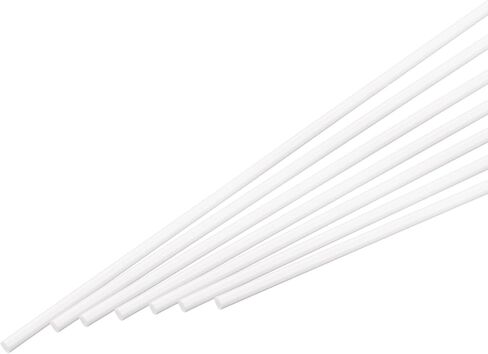 Meccanixity ABS ROD ROD ROD ROTION SOLD BAR 10 مم × 250 مم أبيض للمواد نموذج DIY ، صنع النماذج المعمارية ، طاولة الرمال DIY ، حزمة 1 PCS in Kuwait