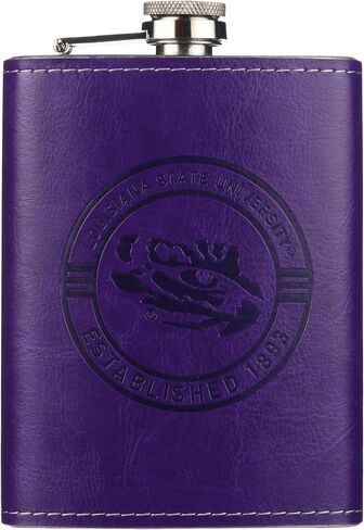 The Memory Company | Licensed NCAA Team Logo Leather Flask with Shot Glass and Funnel Set in Saudi Arabia