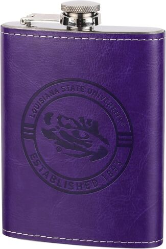 The Memory Company | Licensed NCAA Team Logo Leather Flask with Shot Glass and Funnel Set in Saudi Arabia