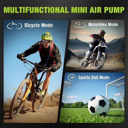 WORKPRO Mini Electric Bike Pump, 140 PSI Portable Bicycle Tire Pump with Gauge, Digital Display, Auto Shut-Off, 3 Modes, LED Light, Fast Inflate Bike Tire Pump for Motorcycle, Bicycle, Balls in Saudi Arabia