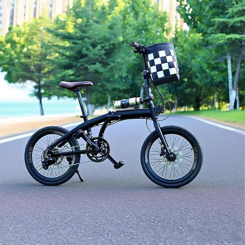 Bike Basket Front for Bike, Woven Felt Bicycle Handlebar Basket for Adults, Detachable Storage Basket for Commuting, Shopping, Picnic, Daily Riding Accessories in Saudi Arabia