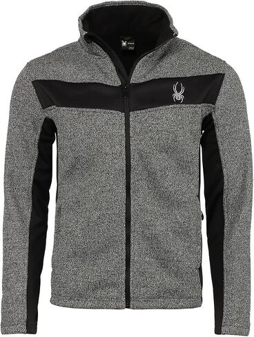 Spyder Men's Constant Full Zip Sweater, Charcoal Heather Medium in Saudi Arabia