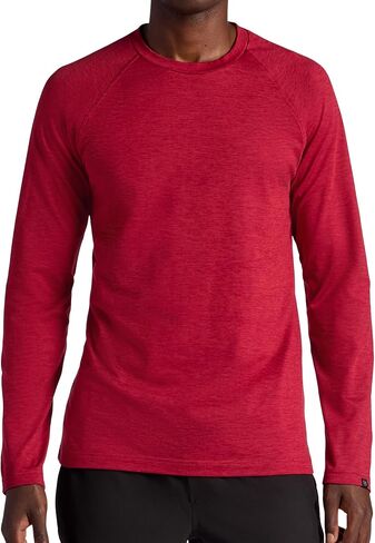 Gaiam Men's Power Long Sleeve Crewneck Top, Standard Fit, Stretch Heavyweight Fleece Material in Saudi Arabia