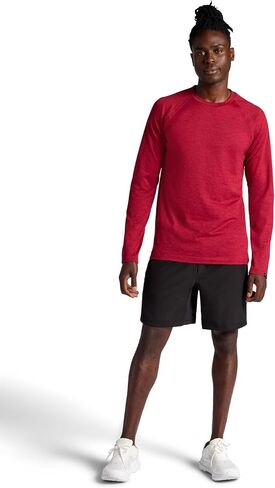 Gaiam Men's Power Long Sleeve Crewneck Top, Standard Fit, Stretch Heavyweight Fleece Material in Saudi Arabia