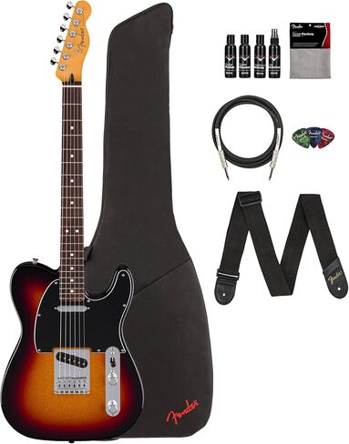 Fender Player II Teleecaster - حزمة اللؤلؤ الأولمبي مع حقيبة أزعج ، حزام ، كابل ، اختيارات 3 عبوات ، ومجموعة تنظيف الجيتار in Saudi Arabia