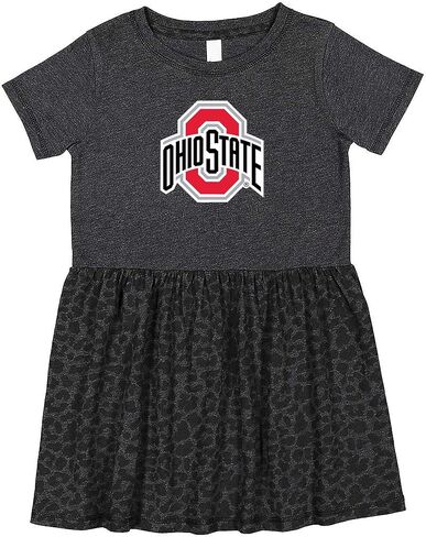 Ohio State Buckeyes Officially Licensed Toddler Dress - Smoke/Black Leopard in Saudi Arabia