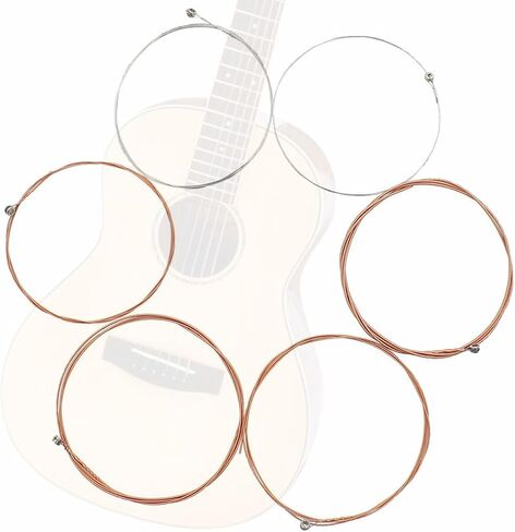 6 Steel Acoustic Guitar Strings Set for Optimal Performance, Labeled for Easy Identification in Saudi Arabia